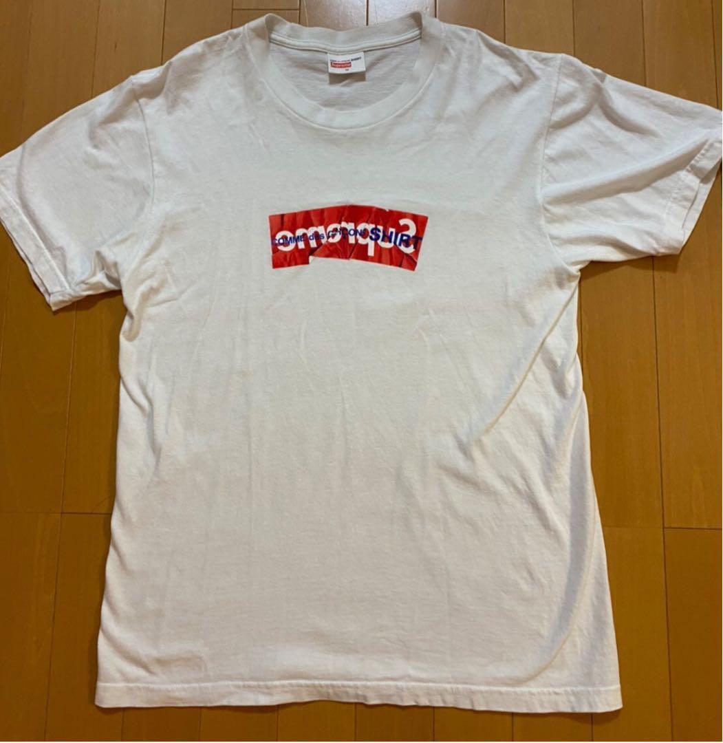 Supreme CDG Comme Des Garcons Box Logo Tee White Men s Fashion