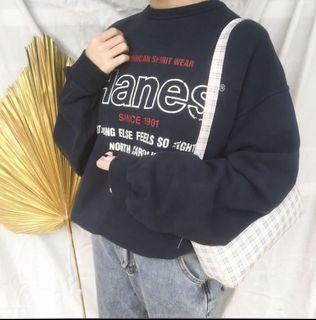 Thrift Sweater Navy Hanes