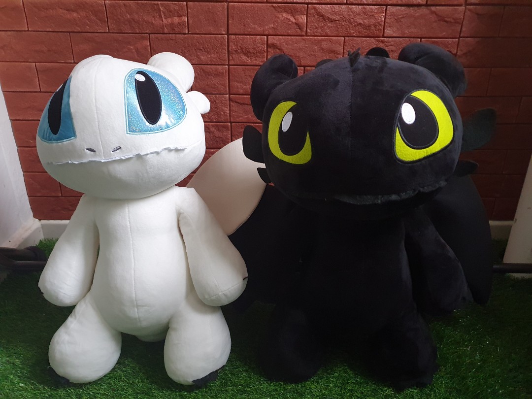 toothless and light fury stuffed animals