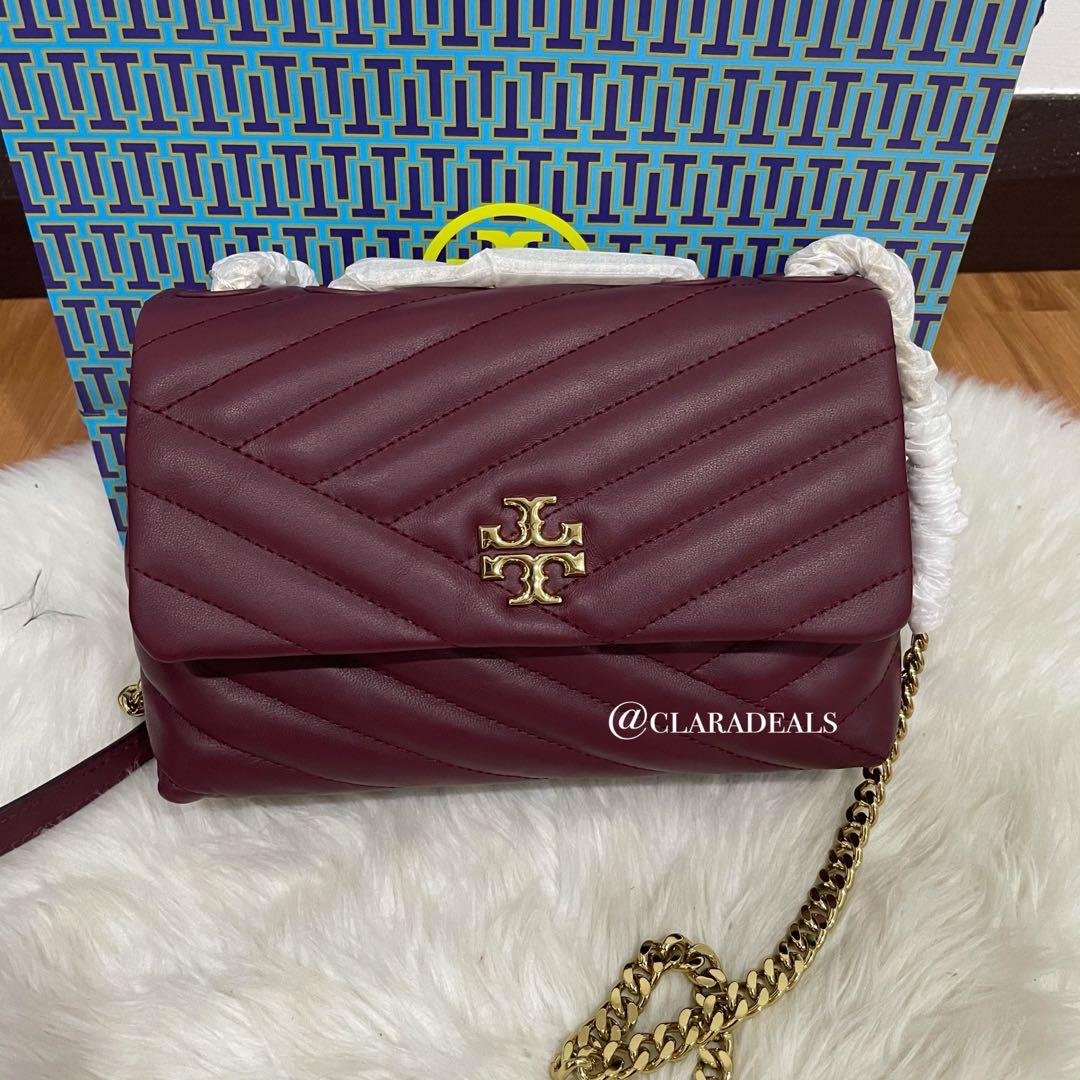 Tory Burch Kira Convertible Shoulder Bag Wine Red Small, Women's Fashion,  Bags & Wallets, Shoulder Bags on Carousell