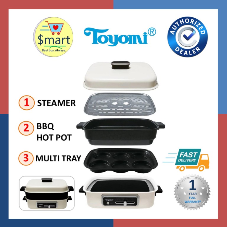 Toyomi 5L Multi Functional Pot (BBQ, Hot Pot & Steamer) [MC 8201], TV