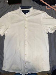Zara button up mock neck
