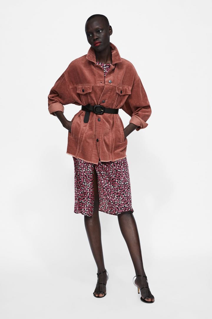 Zara pink corduroy jacket best sale