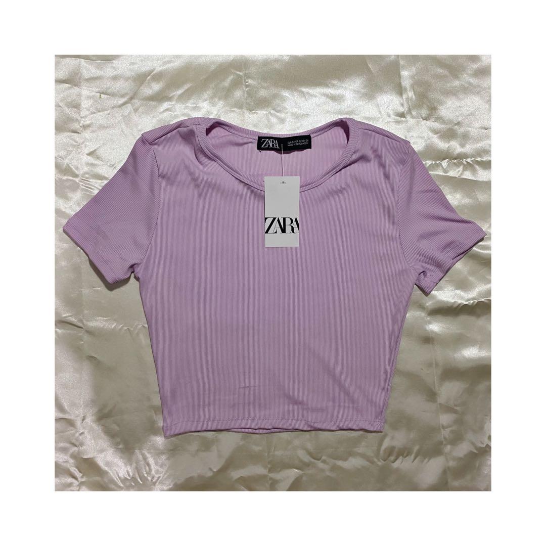 Zara Lilac Ribbed top, Women's Fashion, Tops, Sleeveless on Carousell