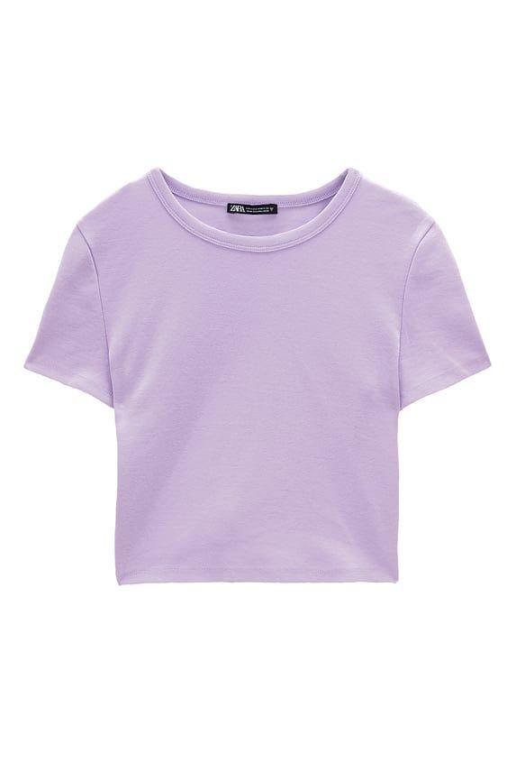 Zara cropped t shirt trf clearance