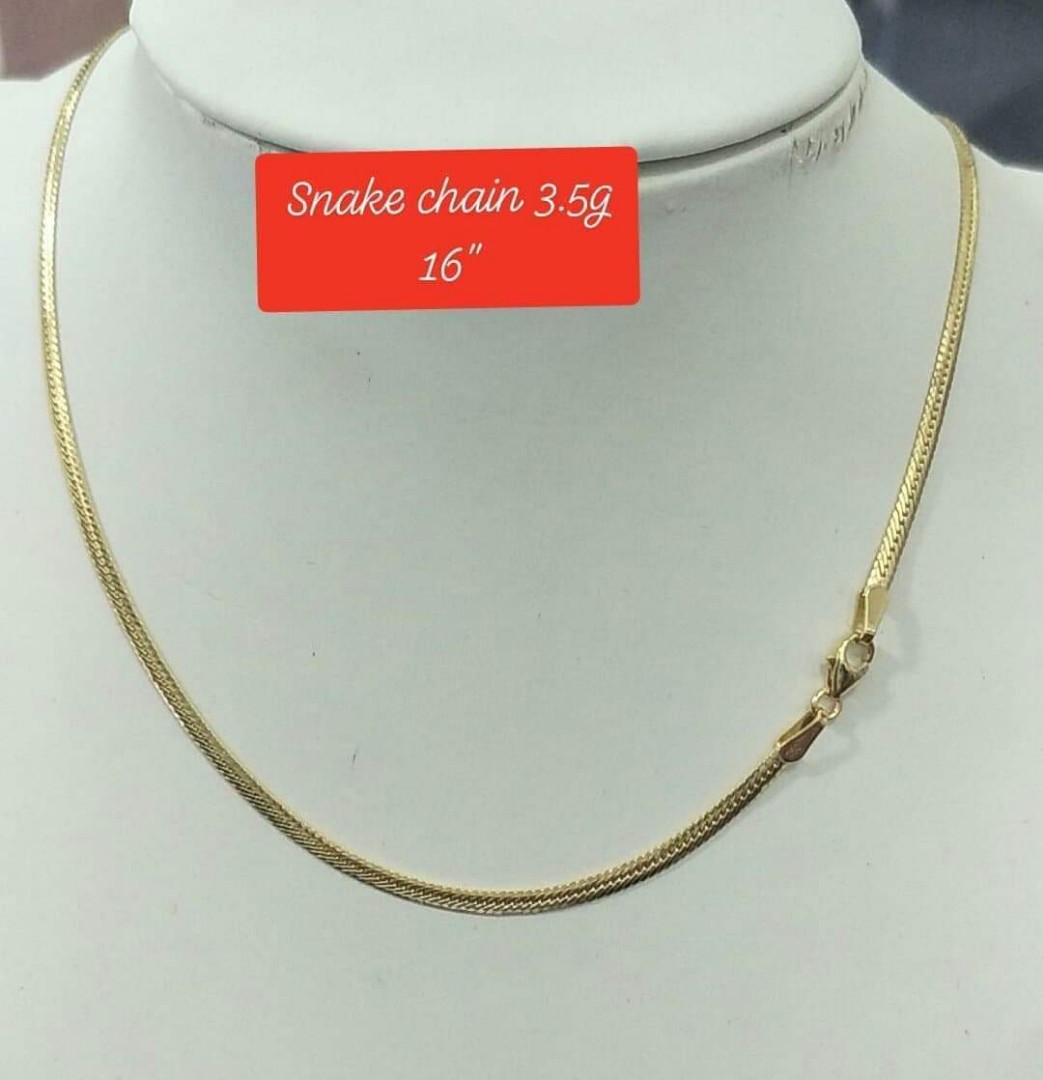 18k GOLD SNAKE CHAIN SIZE 16, Women's 