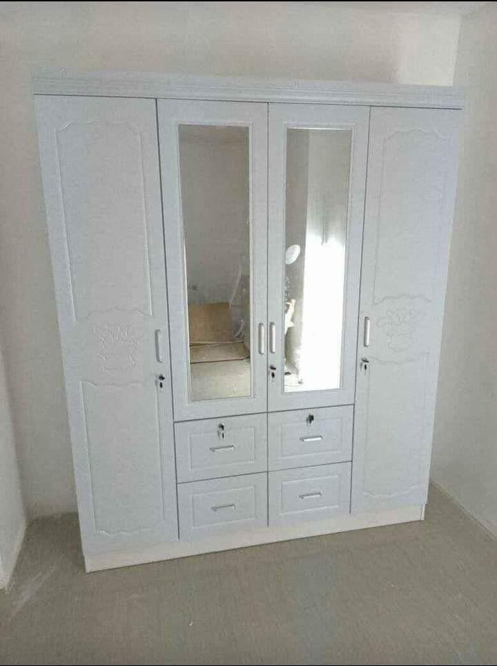 4 Door Wardrobe Silk White Furniture, Camberley 2 Sliding Door Mirrored Wardrobe White
