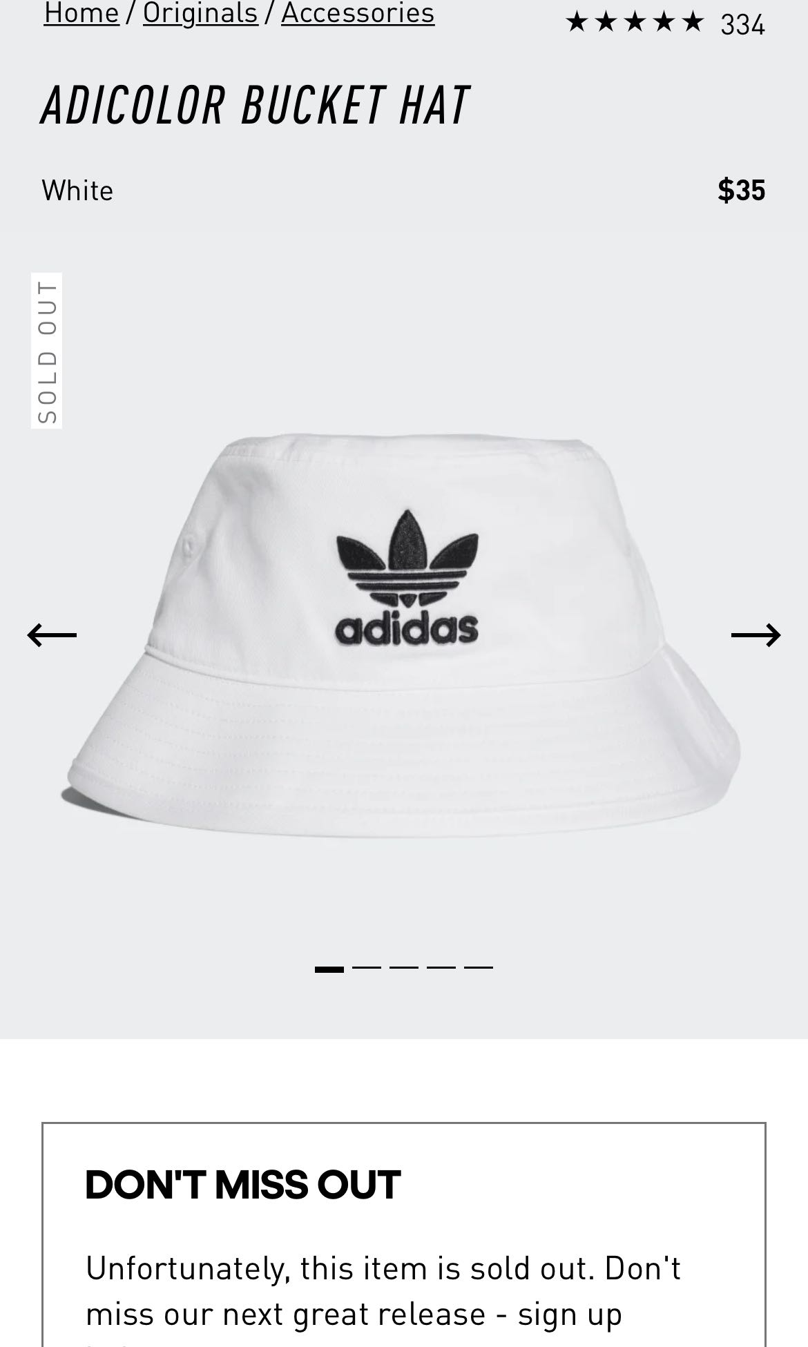 adicolor bucket hat white