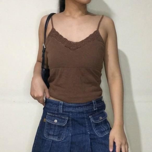 Aeropostale Y2k Brown Baby Doll Tank Top Women S Fashion Tops Others Tops On Carousell