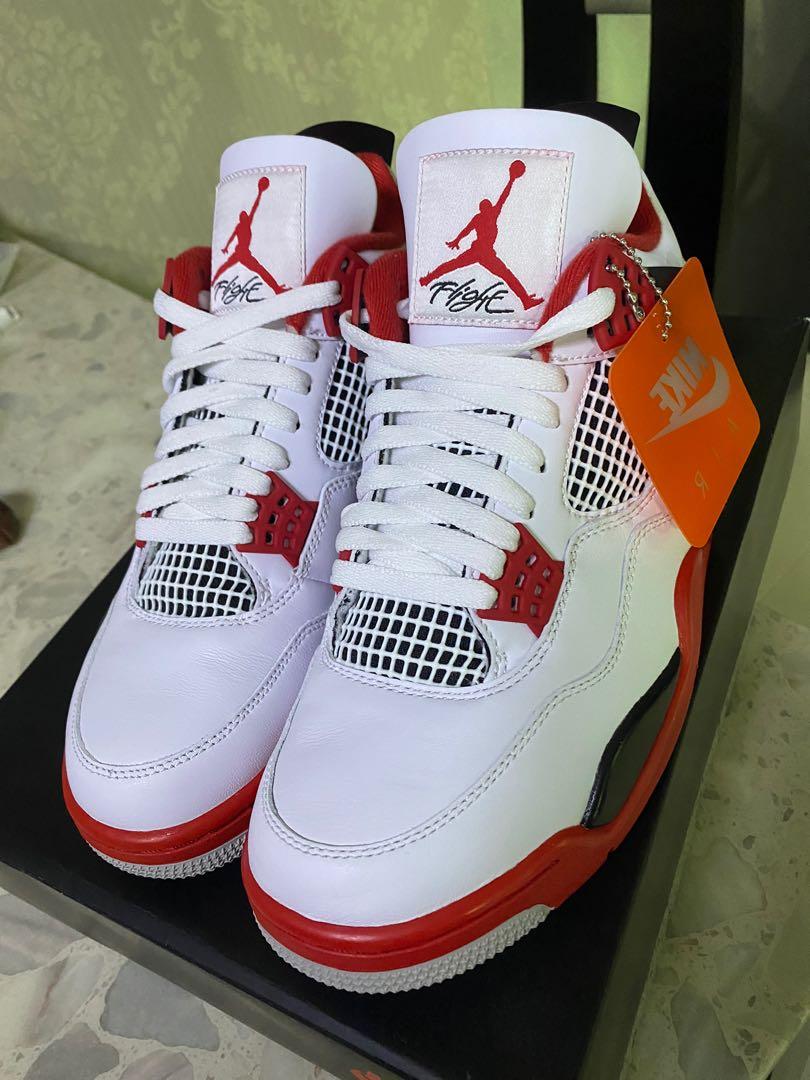 jordan retro 4 white fire red