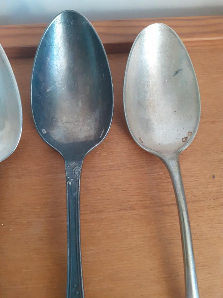 Antique Silver plated table spoons (Set of 5) (Category: Dinnerware & Cutlery) located in Paranaque City. Submitted by donjuan_thegreat (Listing ID 1060863351, Image 3). Description: Items in very good vintage condition Purchased in Paris With patina and uneven areas Silver plated table spoons with markings Brand: Christofle and unidentified brand Dimensions: L 21 cm W 4.5 cm For pick-up in UPS 5 Paranaque or can ship at buyers expense.