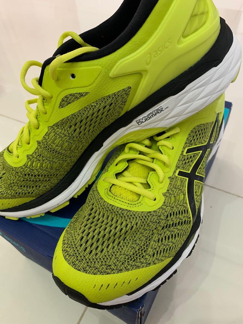 Asics Running Shoes Men GEL Kayano 24 Size US 9.5 Color Yellow Green Men s Fashion Footwear Sneakers on Carousell