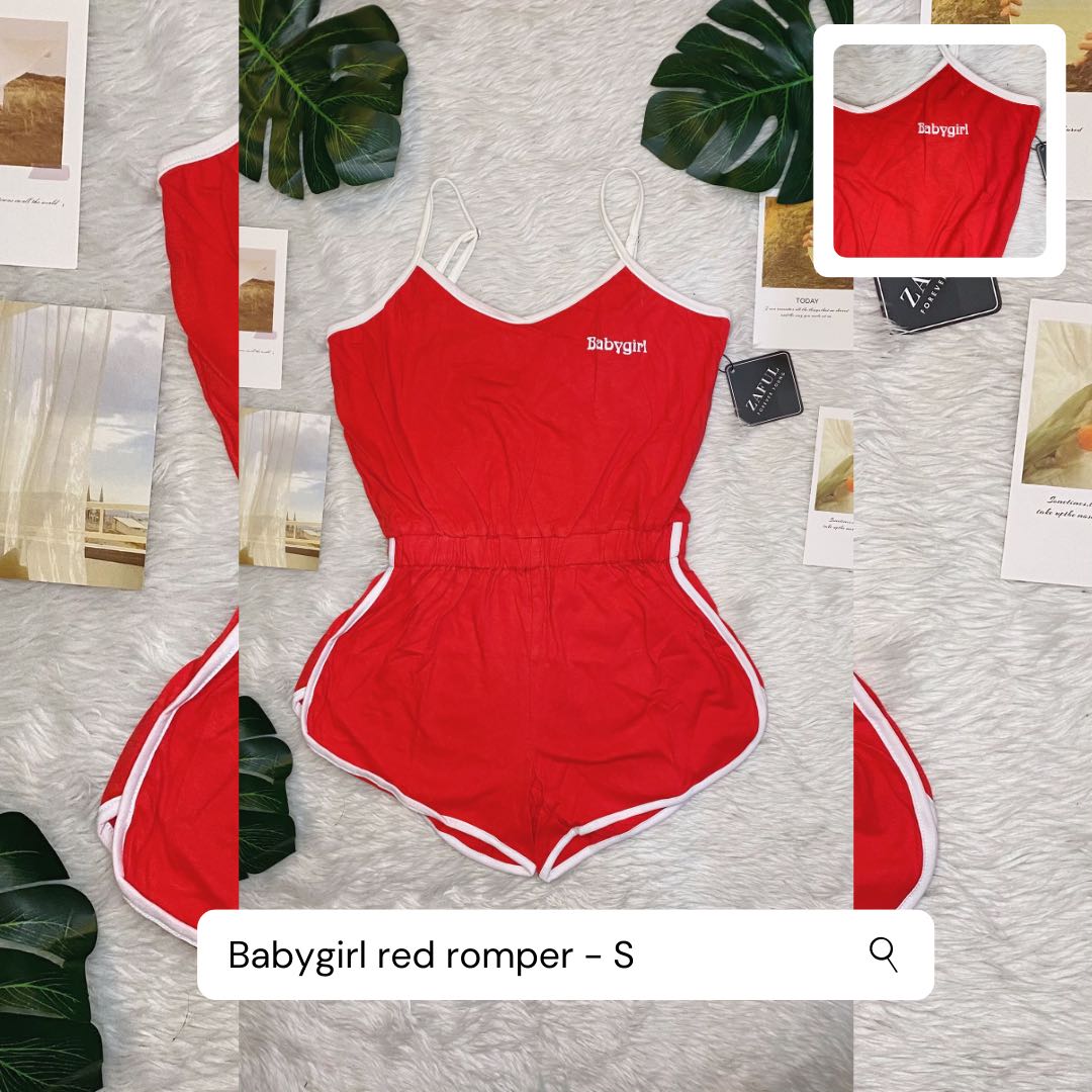 baby girl red romper