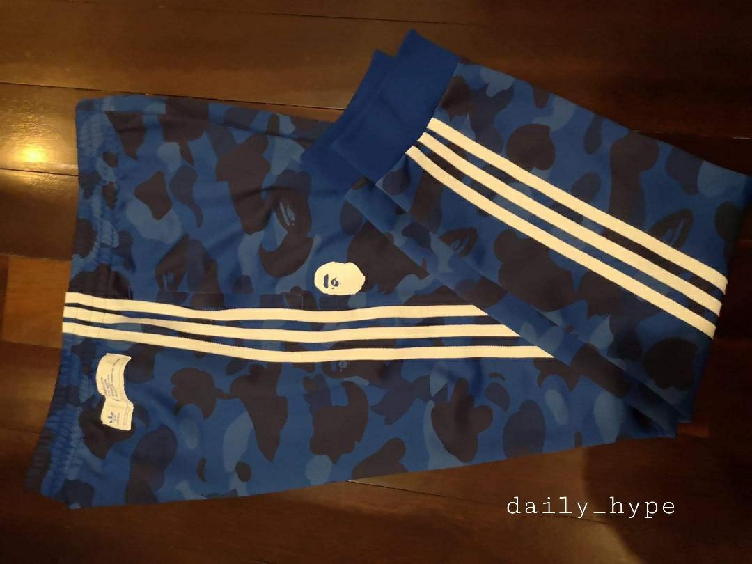 Bape x adidas adicolor track pants blue hotsell