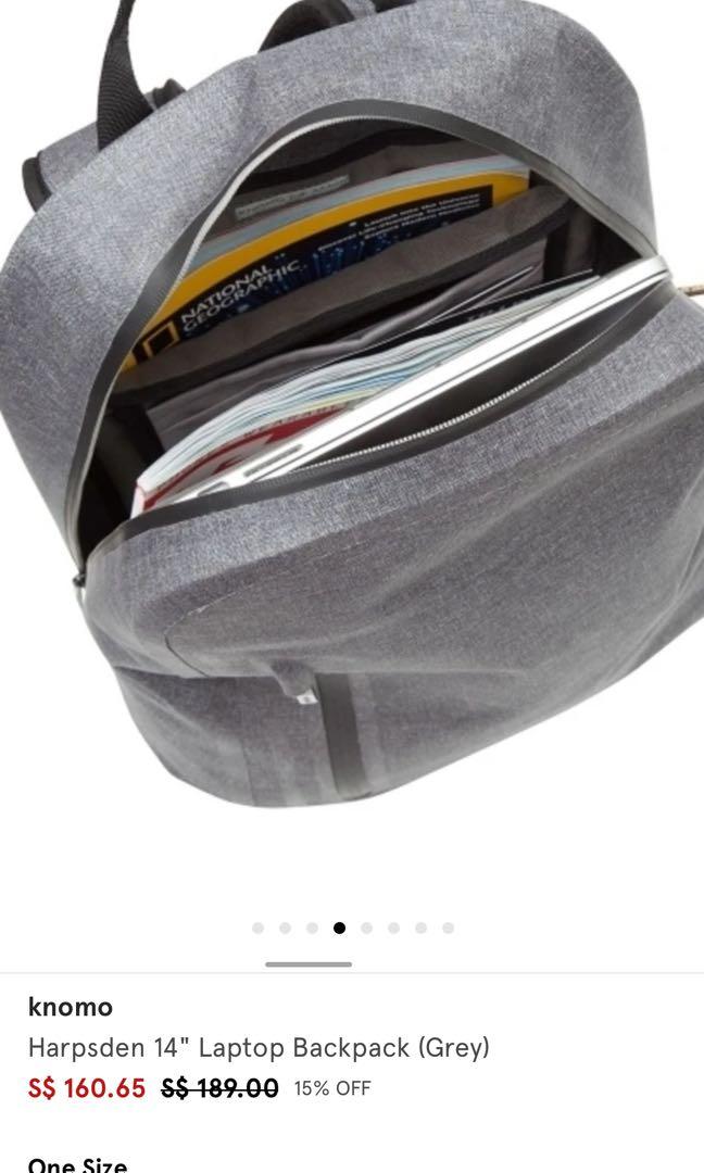 BN trackable Knomo Harpsden 14 Laptop Backpack Grey Computers