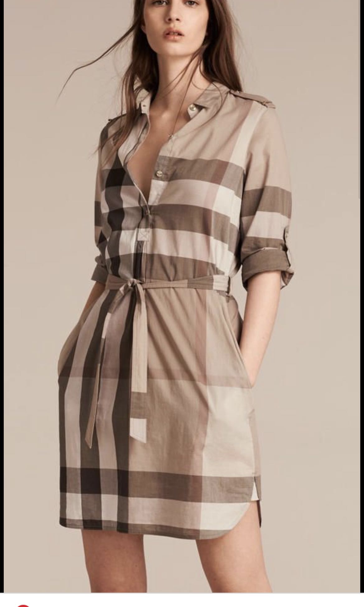 Burberry Check Cotton Shirt Dress, Luxury, Apparel on Carousell