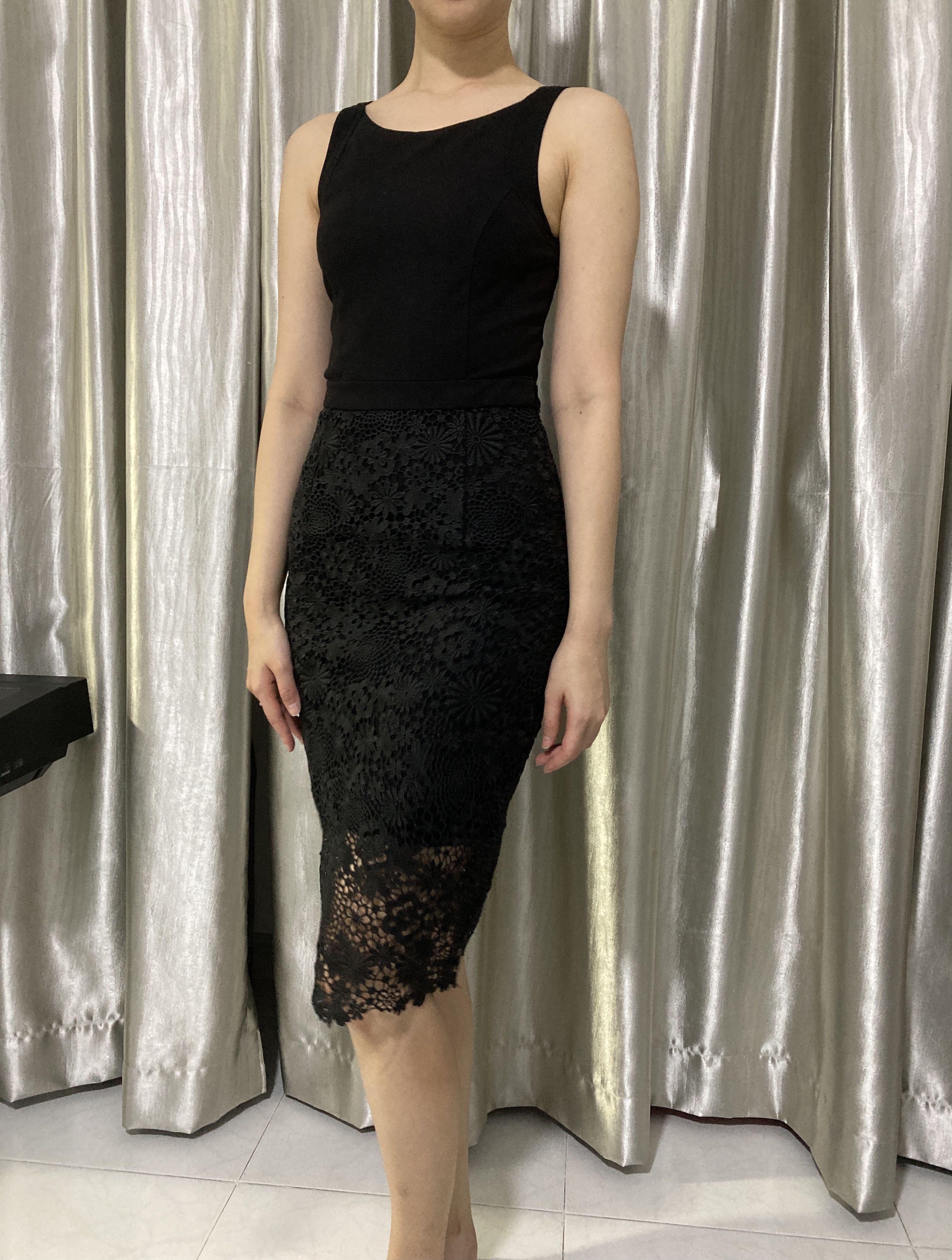Forever new black lace dress clearance