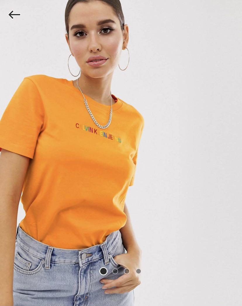 Calvin klein rainbow t cheap shirt