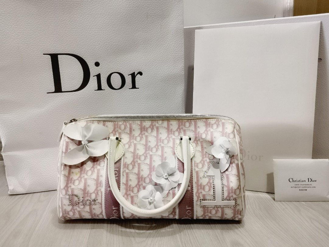 Everyone loves a dea! Make sure you Shop for Christian Dior Vintage Pink  Oblique Canvas Boston Bag Christian Dior in our Clearance Price