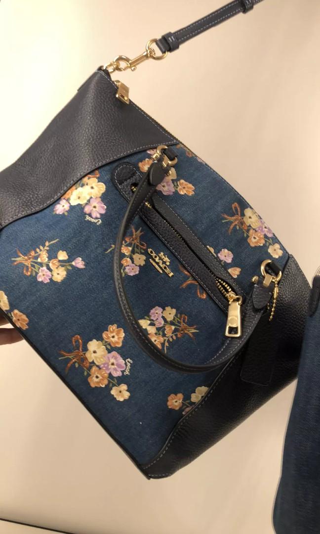 Prairie satchel with deals painted floral box print