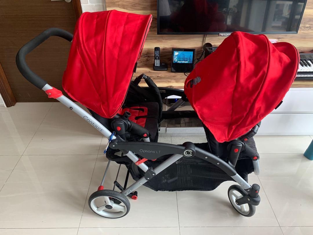 Contours double stroller red outlet