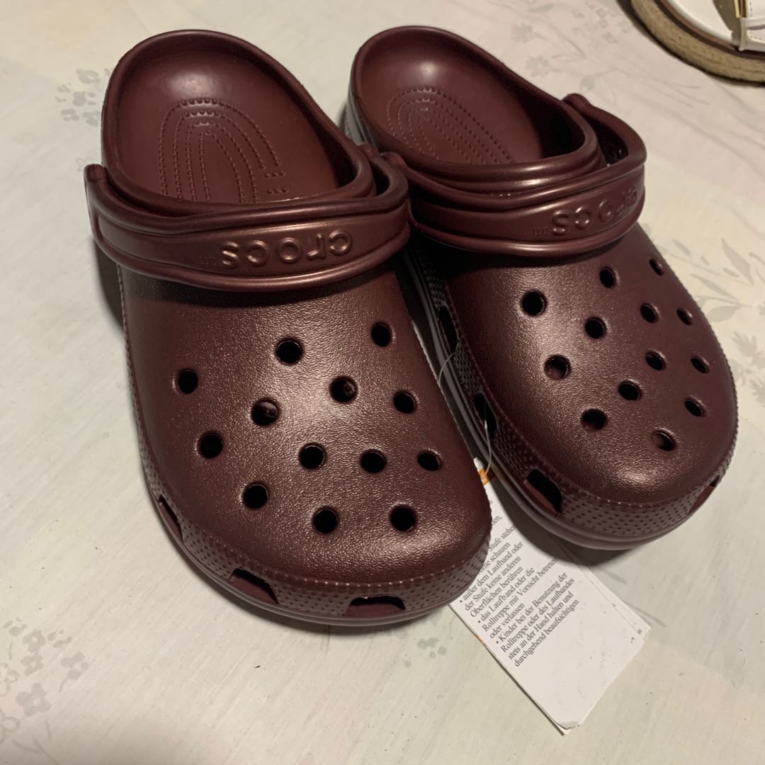 Maroon crocs on sale