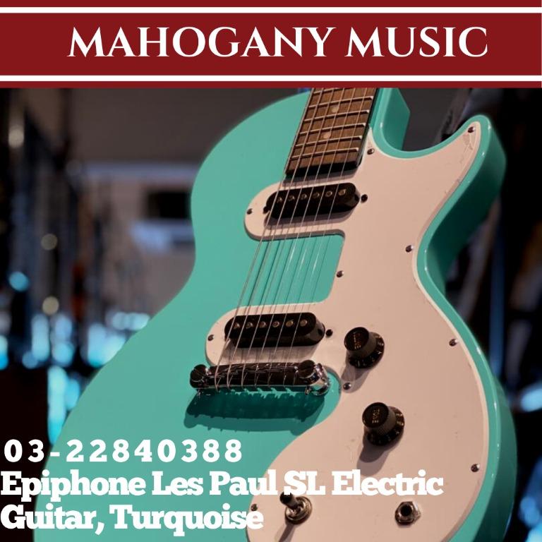 Epiphone les paul sl outlet electric guitar turquoise
