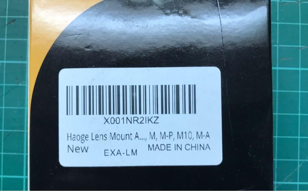 Haoge lens adapter (Exa- Lm) （分類：鏡頭及裝備）位於 Hong Kong。 由 funggttn 提交（商品編號 1060667372，圖片 2）。簡介： Haoge lens adapter (Exa-Lm) 99%new 只試用過1次。