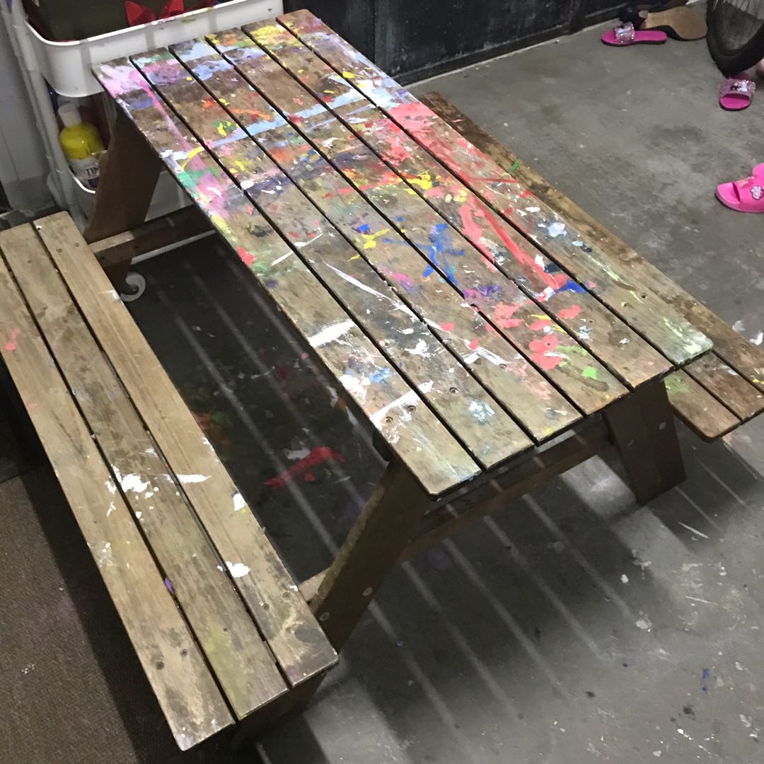 IKEA Picnic Kids Table Bench, Free Items on Carousell