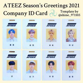 [LF] ATEEZ Jongho Season Greeting 2021 ID card, Entertainment, K-Wave ...