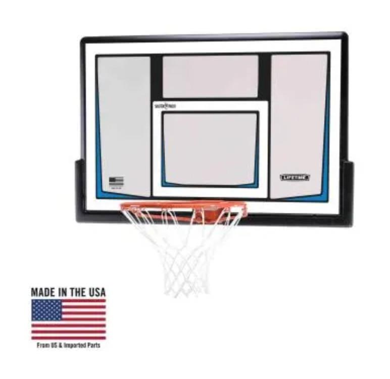 LIFETIME BASKETBALL BACKBOARD AND RIM COMBO (50INCH POLYCARBONATE