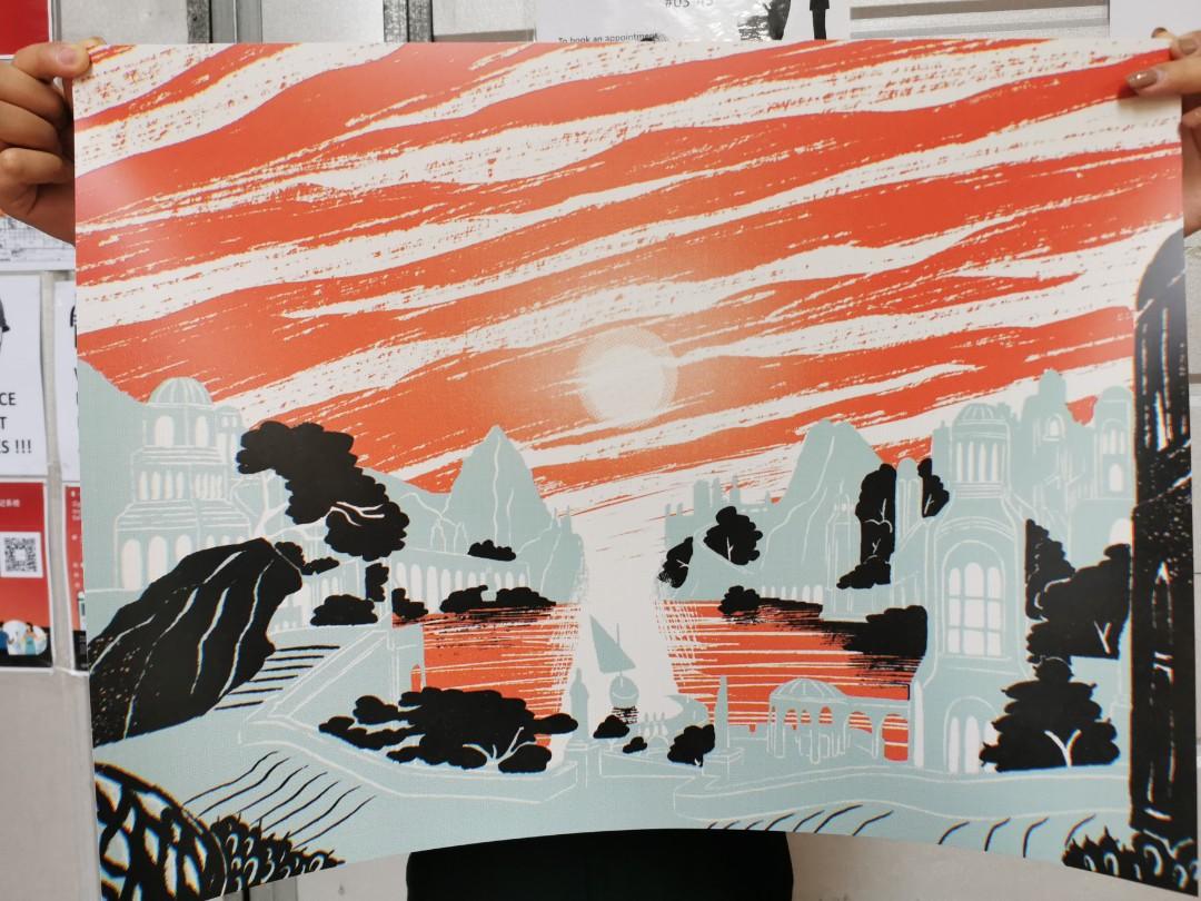 LOTR wall art deco original art print, Hobbies & Toys, Stationery