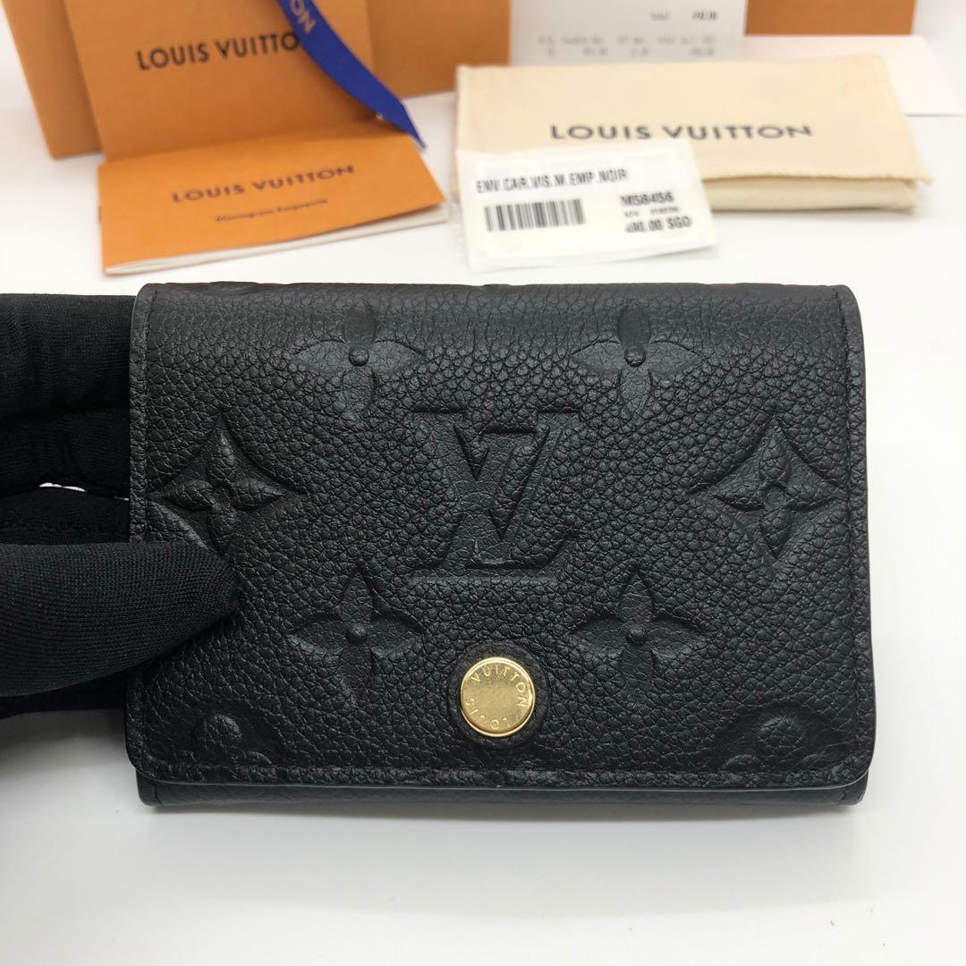 M58457 Business Card Holder Monogram Empreinte Cerise, Luxury, Bags &  Wallets on Carousell