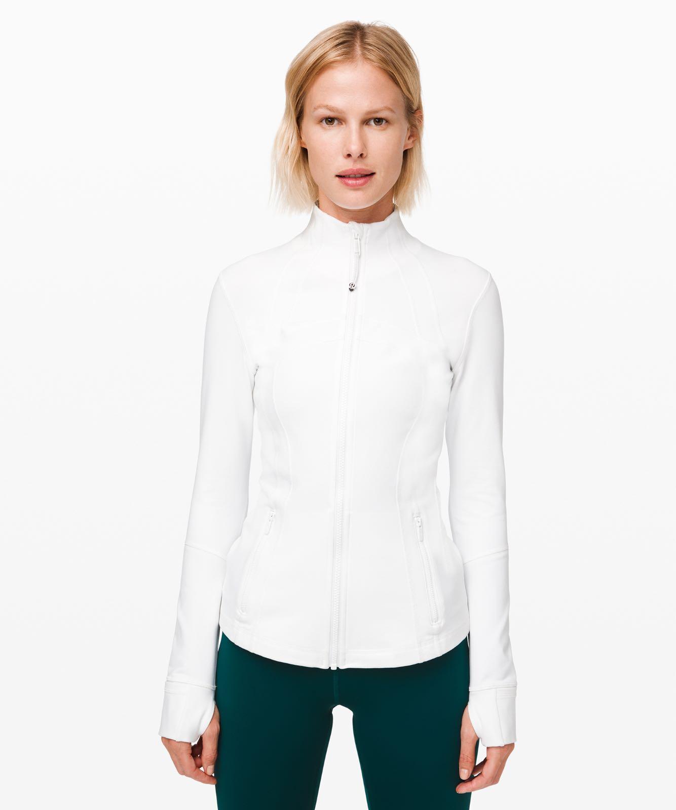 Lululemon define jacket size Xs white Asia fit, 女裝, 外套及戶外 ...