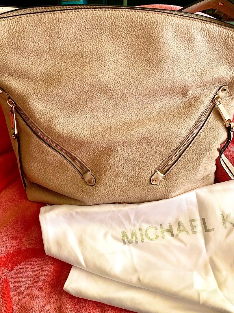 Michael Kors Evie Large Hobo Shoulder Bag in Light Cream 38H9CZUH7L  USA  Loveshoppe