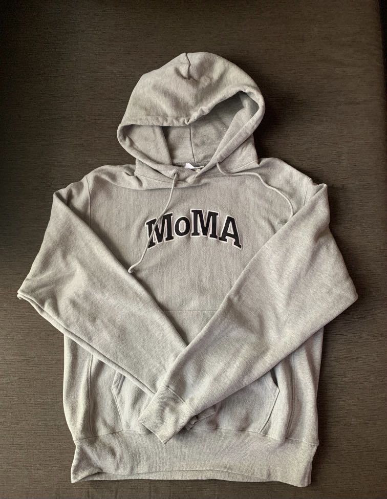 MoMA Champion Hoodie, Men's Fashion, Tops & Sets, Hoodies on Carousell