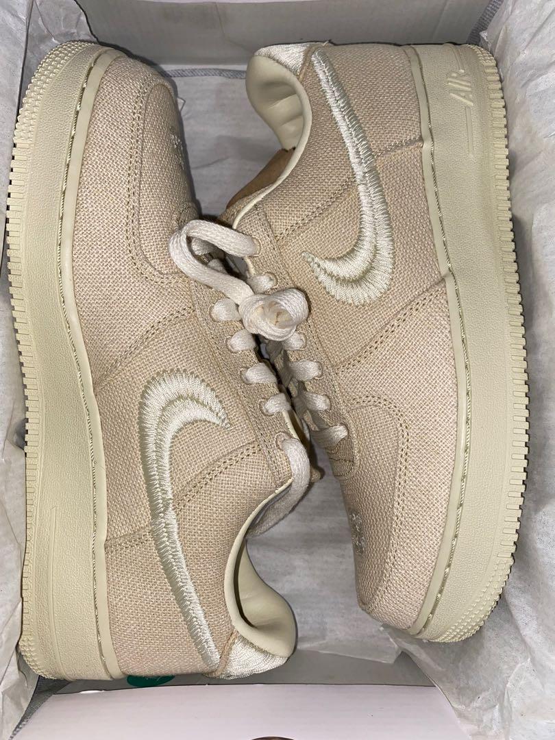Nike Air Force 1 Stussy Fossil, Men's Fashion, Footwear, Sneakers on Carousell