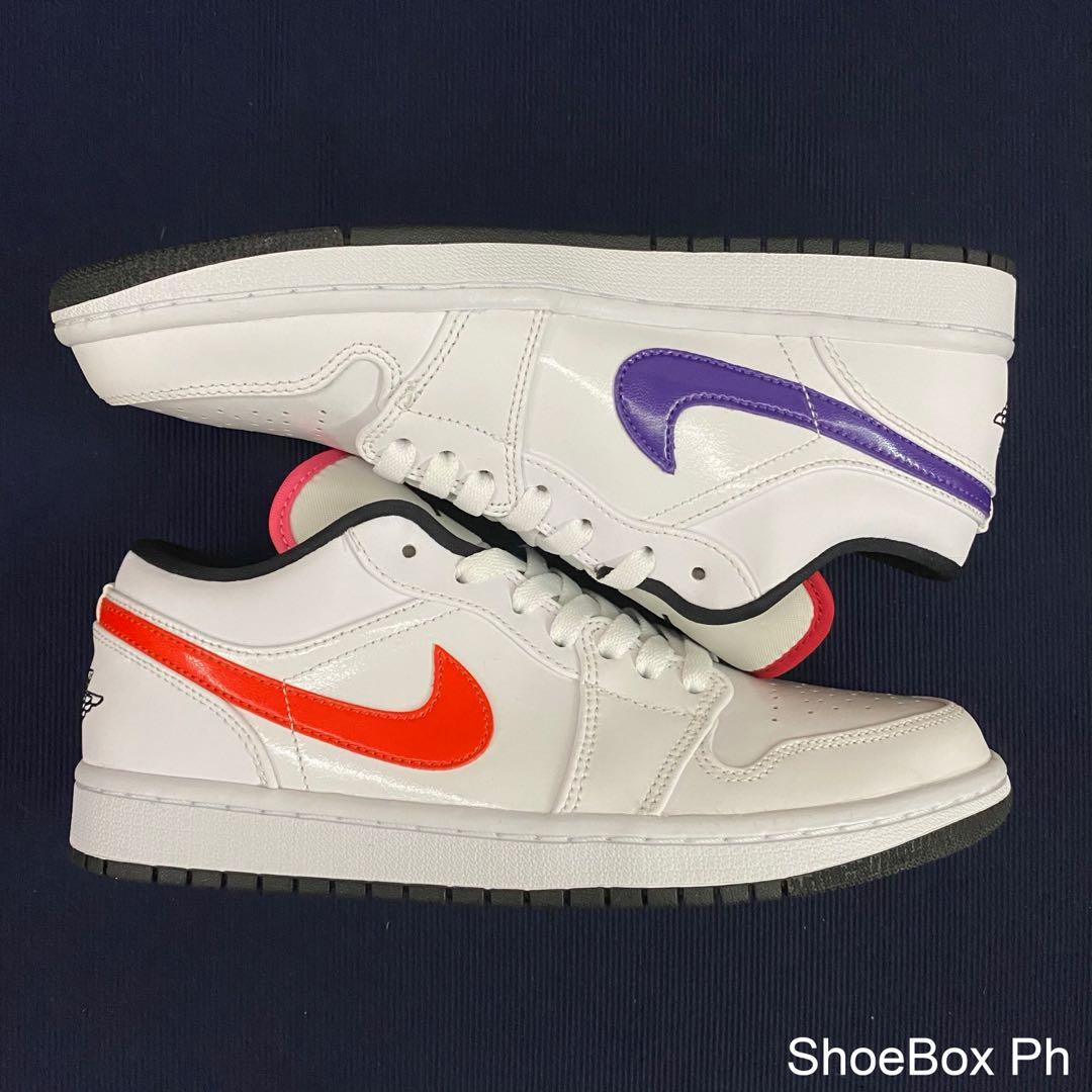 Jordan 1 outlet low multicolor swoosh
