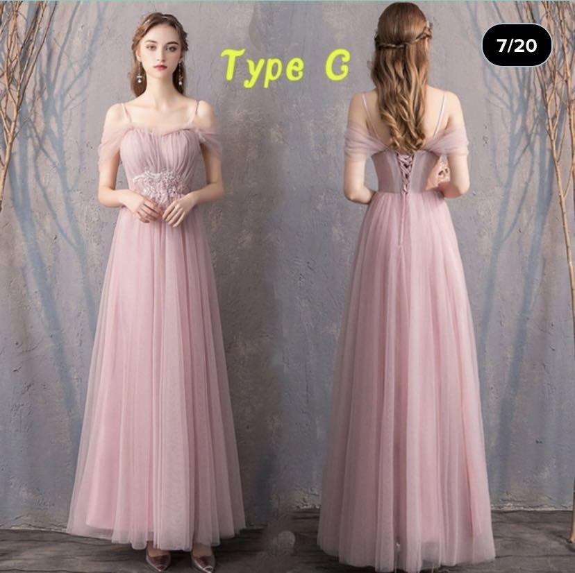 Pink evening dress