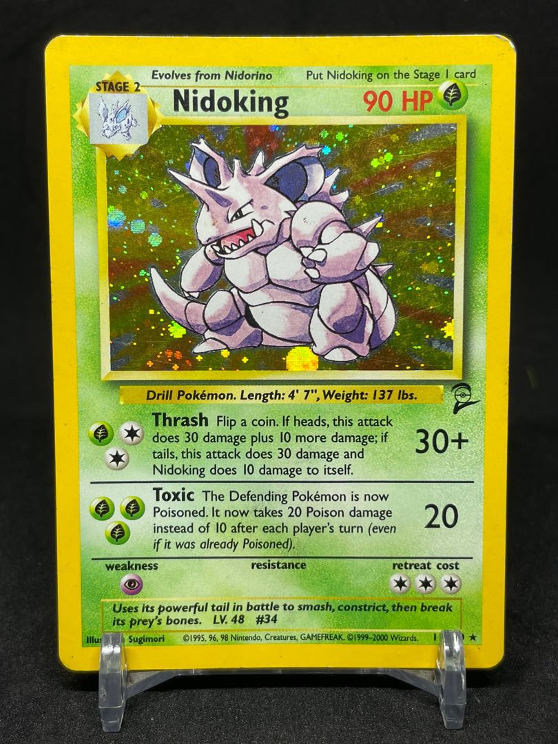 Pokémon TCG - Nidoking Base Set 2 11/130, Hobbies & Toys, Toys