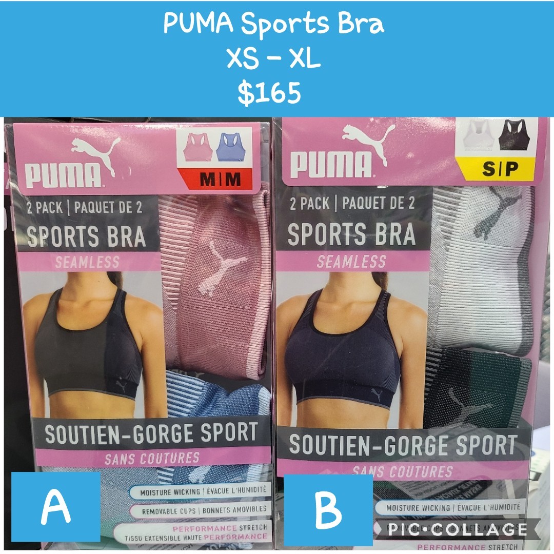 Puma sports bra costco size chart sales