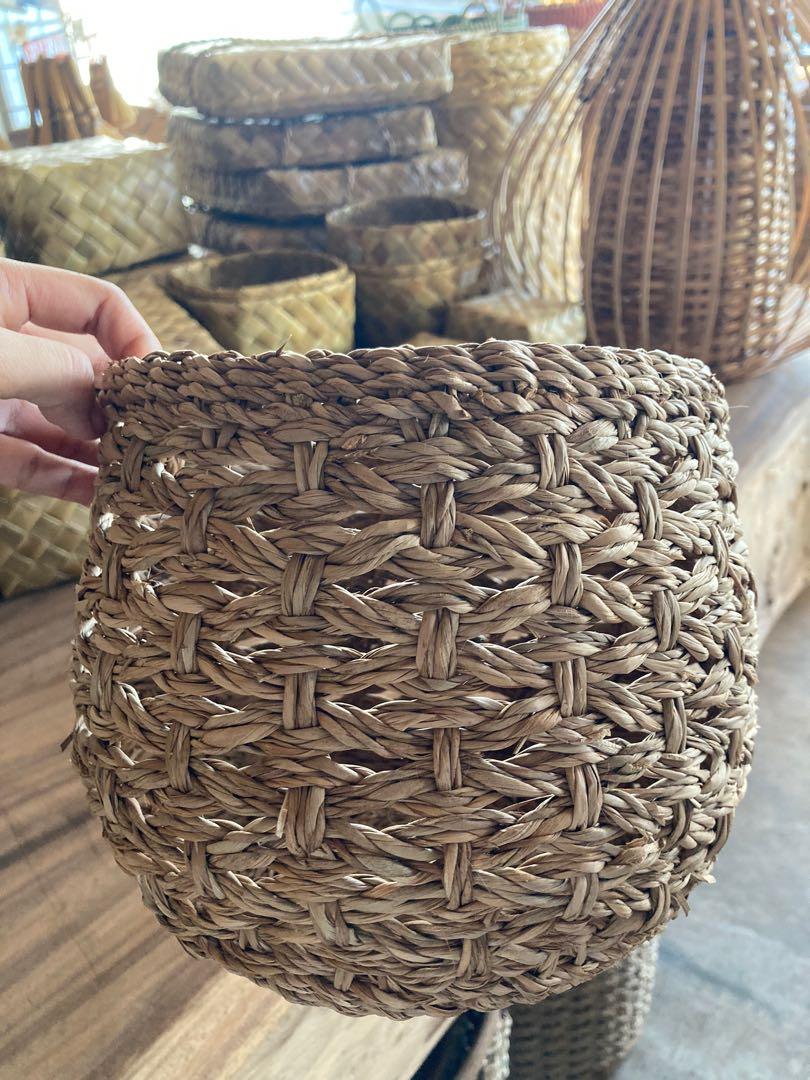 Rattan Planters (Category: Gardening Tools & Ornaments) located in Quezon City. Submitted by kahonph (Listing ID 1060760289, Image 3). Description: Price depends on size and design. - hanging planters - abaca - rattan - cactus planters Support quality local products and achieve that rattan tropical vibe ✨.