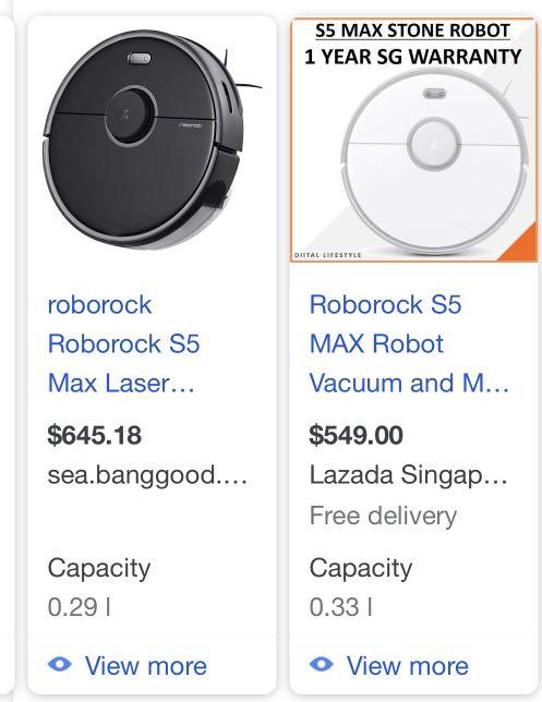 Roborock S5max Tv Home Appliances Vacuum Cleaner Housekeeping On Carousell