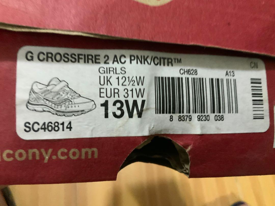 Saucony G Crossfire 2 AC PNK CITR girls shoes Women s Fashion Footwear Sneakers on Carousell