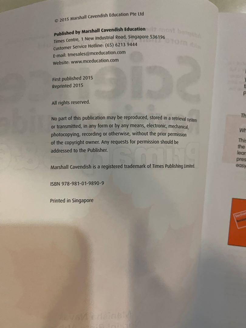 Science revision guide primary 5&6 PSLE science upper block (Category: Assessment Books) located in Singapore. Submitted by allimited (Listing ID 1060798592, Image 2). Description: Used but in good condition .