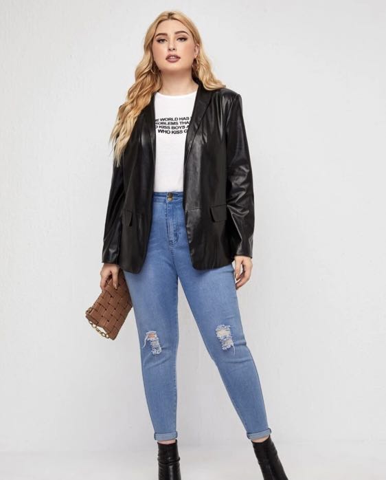 Shein Pu Leather Jacket Women S Fashion Clothes Outerwear On Carousell How many stars would you give shein? carousell