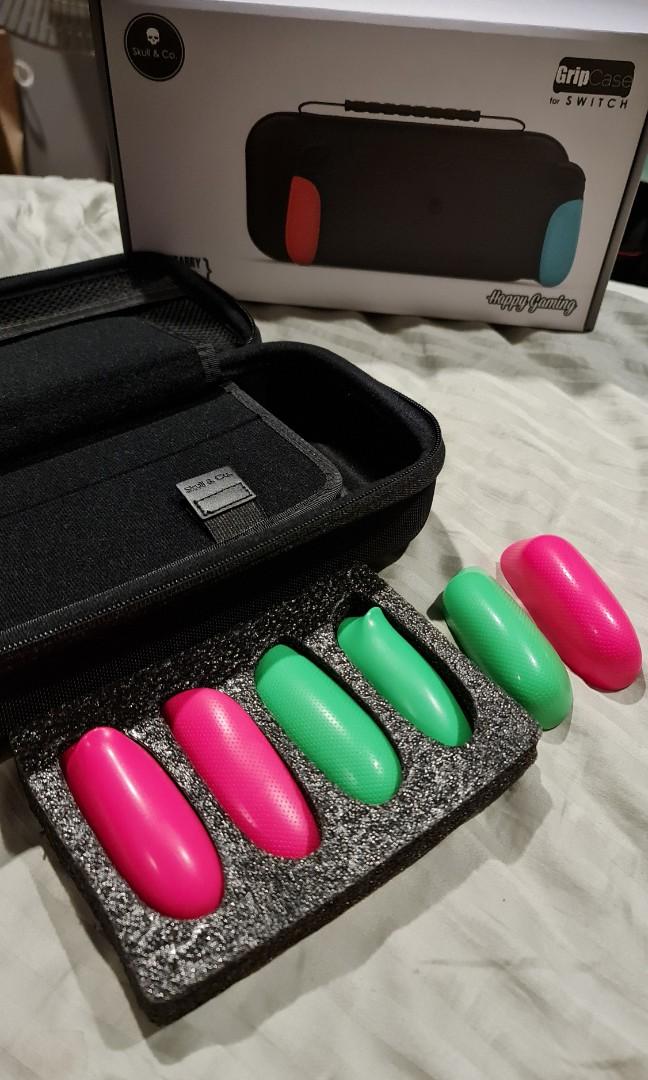 Skull & Co Gripcase Set Max Carry Case for Nintendo Switch (Category: Cases & Covers) located in Taguig. Submitted by lovedbymicah (Listing ID 1060710819, Image 3). Description: complete Used for less than a week then switched to the ACNH case immediately only used the 2 grips that are separated case and other grips were stored in box and was not used 10/10 condition like brand new last price posted Buyer to book shipping from BGC.