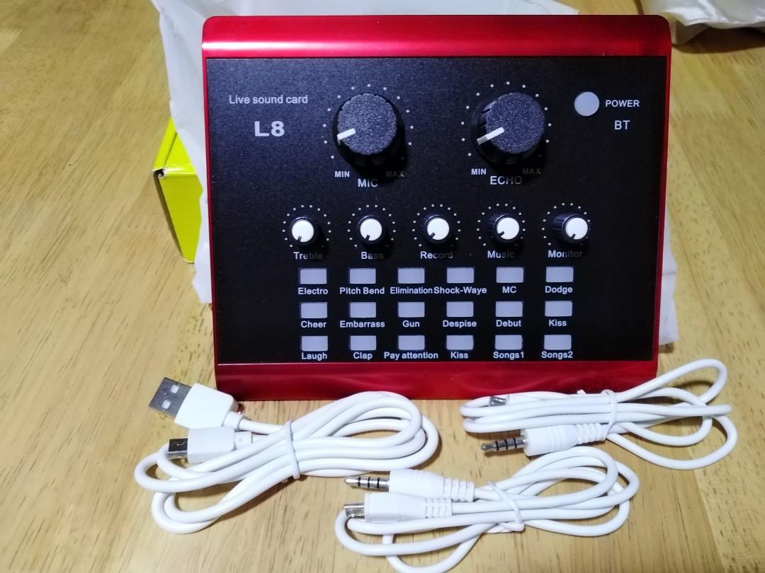 Sound card L8 (Category: Microphones) located in Quezon City. Submitted by smithwarren46 (Listing ID 1060734151, Image 3). Description: Brandnew P800 L8 sound card. Singing live sound card. Application: for live broadcast, singing, live streaming, podcast, vlogging, recording, hosting etc Pick up lagro Q.c or via delivery service rider. More item for sale.. like or follow my page #BSAonlinestore https://www.facebook.com/BSA-online-store-104063428