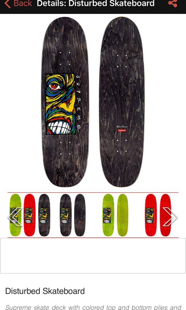 Supreme shop disturbed skateboard