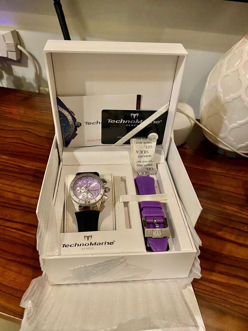 Technomarine Geneve Cruise Chrono Collection (Category: Luxury Watches) located in Pagadian. Submitted by rc0778 (Listing ID 1060703208, Image 2). Description: *authentic/preloved *in very good condition *dial: purple *strap: black only *not used anymore *can do shipping at buyers expense.